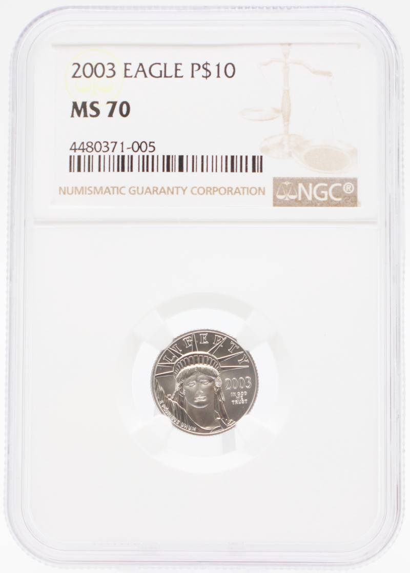 2003 NGC MS70 $10 Platinum American Eagle